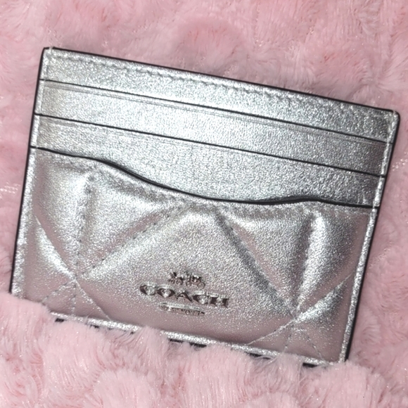 Coach Puffy Quilted Slim Card Wallet - Picture 1 of 17